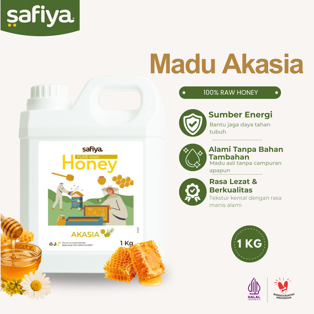 Safiya Madu Murni Akasia 1 Kg Raw Honey