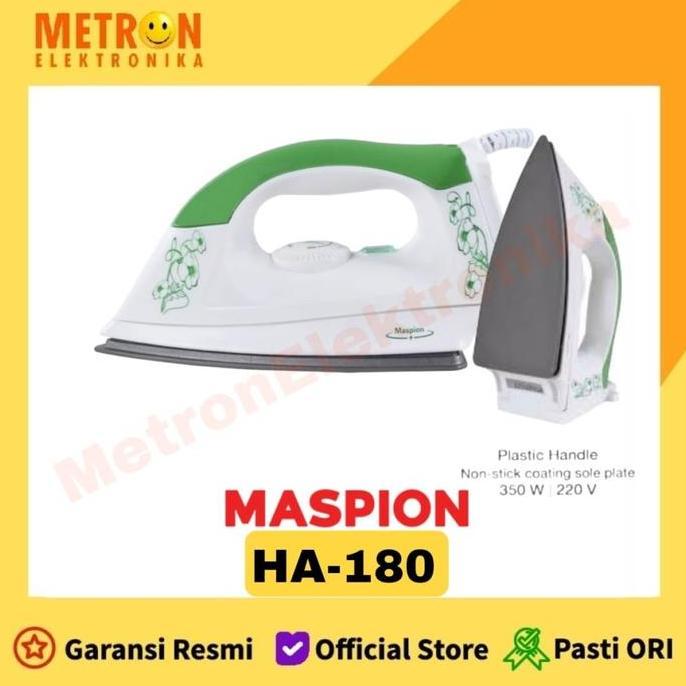 Promo Maspion Ha-180 Dry Iron / Setrika Ha 180 / Ha180Maspion Ha-180 Dry Iron / Setrika Ha 180 / Ha1