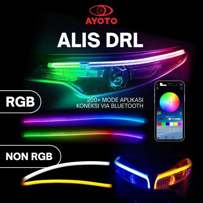 DRL ALIS RGB PREMIUM & DRL ALIS 2 MODE FITUR WELOME KONEKSI APLIKASI BLUETOOTH LIGHT SEIN RUNNING 20