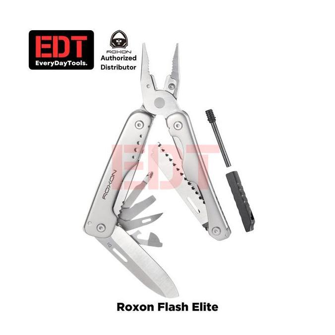 BEBAS ONGKIR - Roxon Flash Elite | D2 Blade Steel | Outdoor Multitool