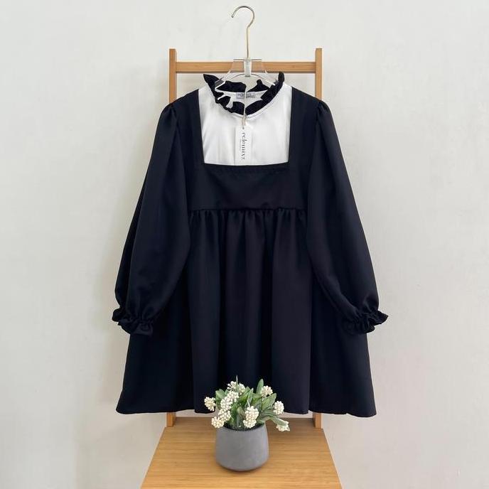 Eclemix Blouse Wanita Baby Doll | Top Rula | Atasan Resleting Depan