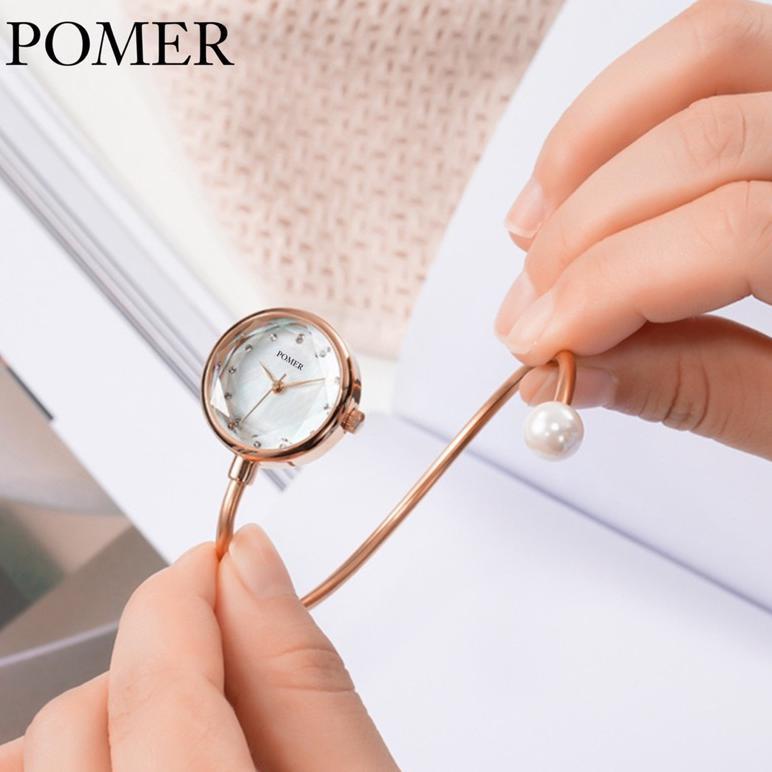 wajib punya pomer jam tangan wanita watch fashion  jam tangan model gelang aneka warna kuning titani