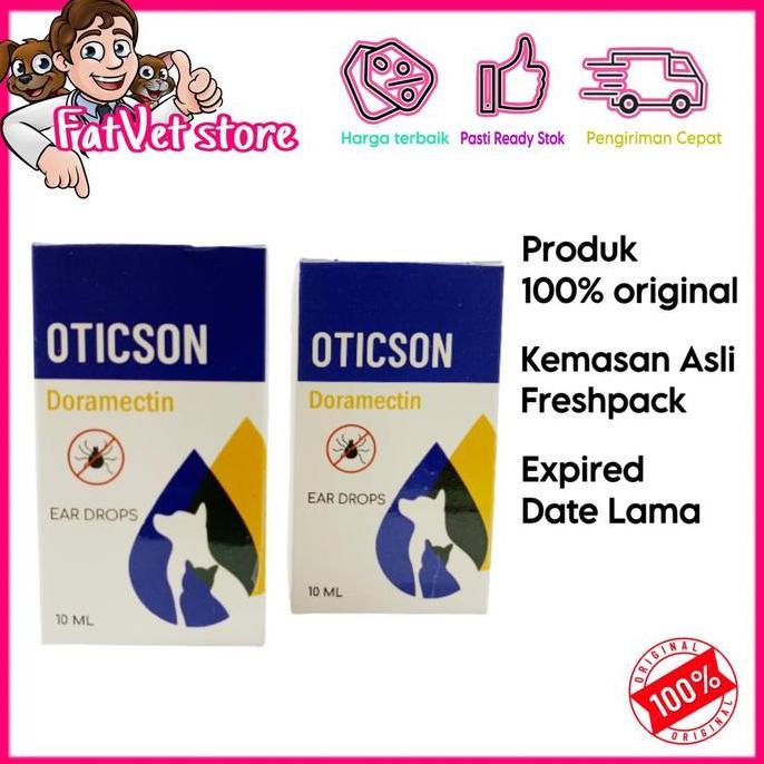 OTICSON DORAMECTIN 10ML OBAT TETES KUTU TELINGA KULIT ANJING KUCING
