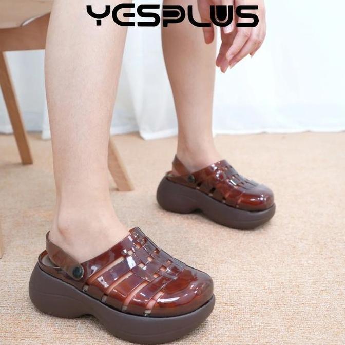 Damski- [Yesplus] 34 Sandal Wedges Nita Import Model Terbaru Yesplus