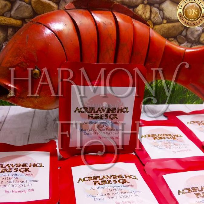 PURE ACRIFLAVINE HCL 5 GR HYDROCHLORIDE MURNI OBAT IKAN LUKA JAMUR 5GR