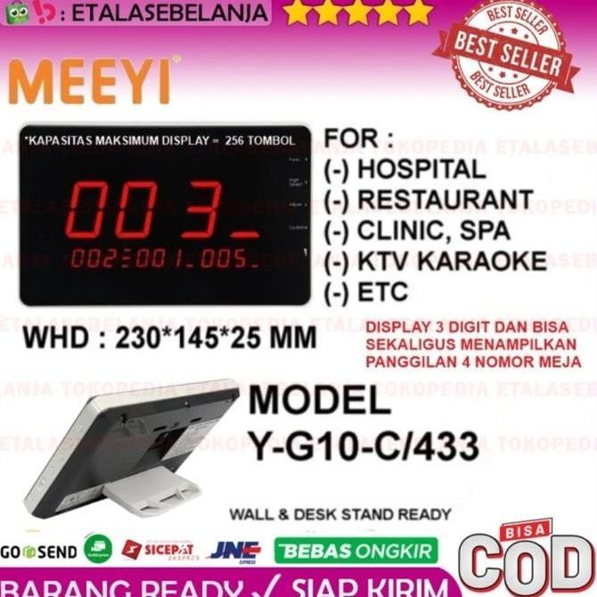 LED DISPLAY NURSE CALLING WIRELESS RECEIVER 3-DIGIT MEEYI Y-G10