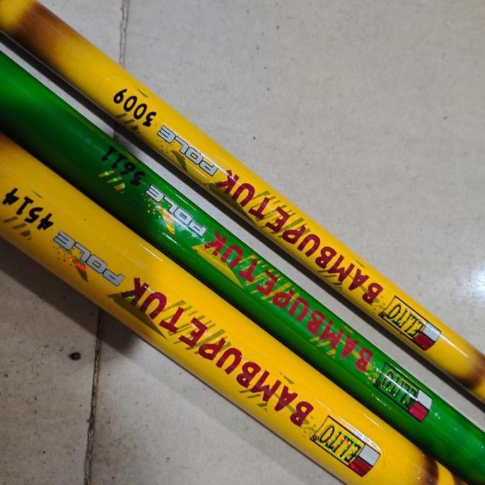 Joran pancing tegeg elito bamboo petuk ruas pendek 38 cm saat tertutup