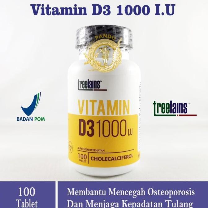 Treelains Vitamin D3 1000 Iu (100 Tablet) / Vitamin D3 1000Iu