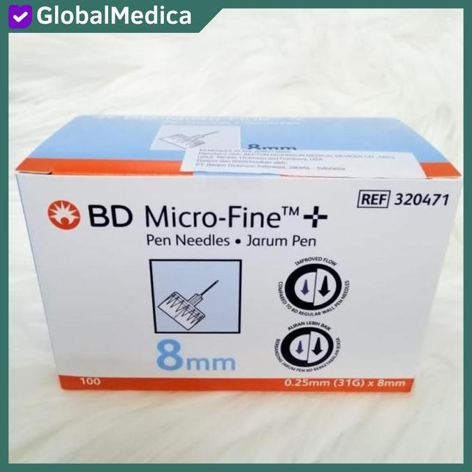 BD Micro fine, Pen Needle, Jarum insulin Biru 31g x 8mm