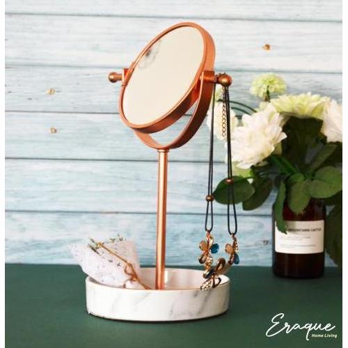 Belle Marble Makeup Mirror / Cermin Kaca Makeup Kosmetik Meja Keramik