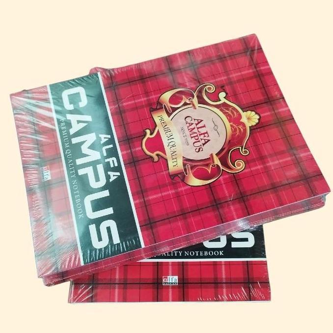 buku tulis panjang ALFA CAMPUS, 1 PACK ISI 10 BUKU Stationery