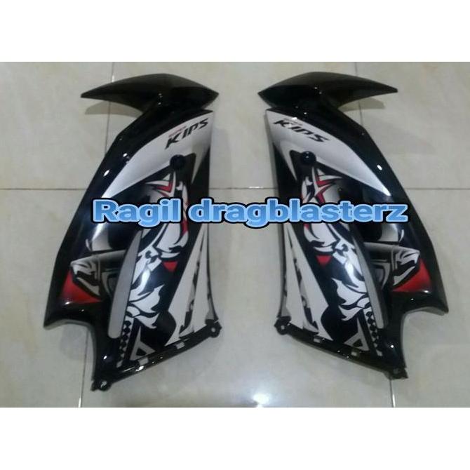 fairing atas new ninja rr hitam se batik putih 2013