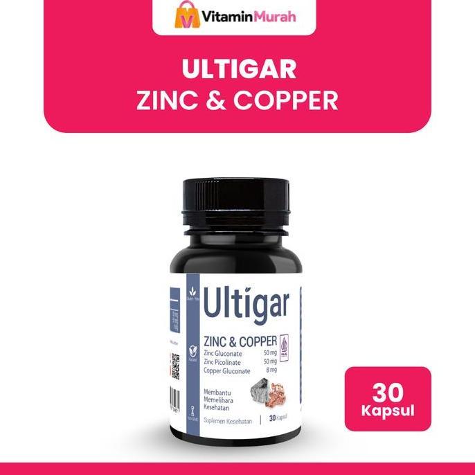 Ultigar Zinc & Copper Isi 30 Kapsul - Suplemen Kesehatan
