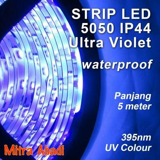 Led Strip Smd 5050 Uv (Ultra Violet) Dc 12V Ip44 Waterproof