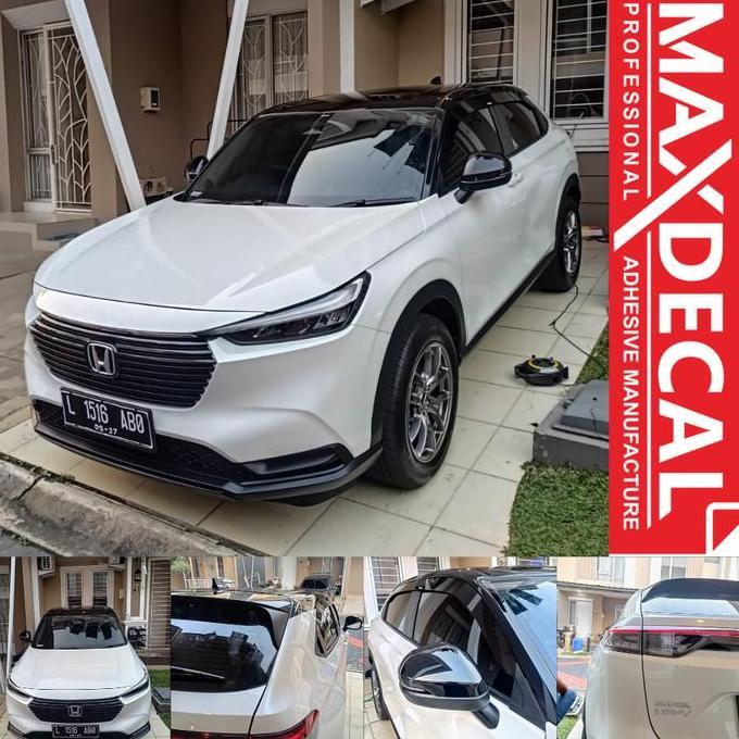 Ready Promo Premium Wrapping Sticker Mobil Two Tone Hitam Super Glossy