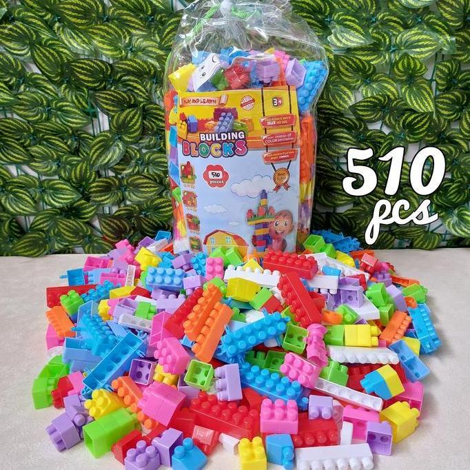 Mainan Lego Block Puzzle Balok Susun isi 510 pcs PS