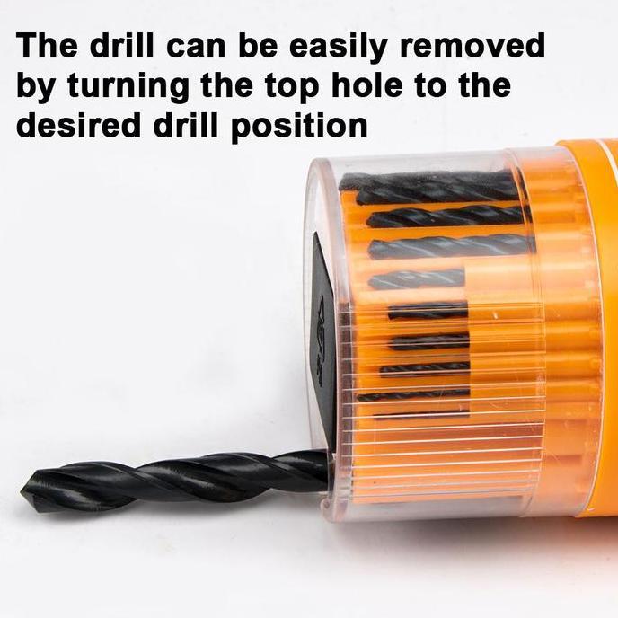 Promo JLD Mata Bor Hss 19pcs Mata bor baja 1-10mm TWIST DRILL SET Mata bor Untuk logam besi beton Te