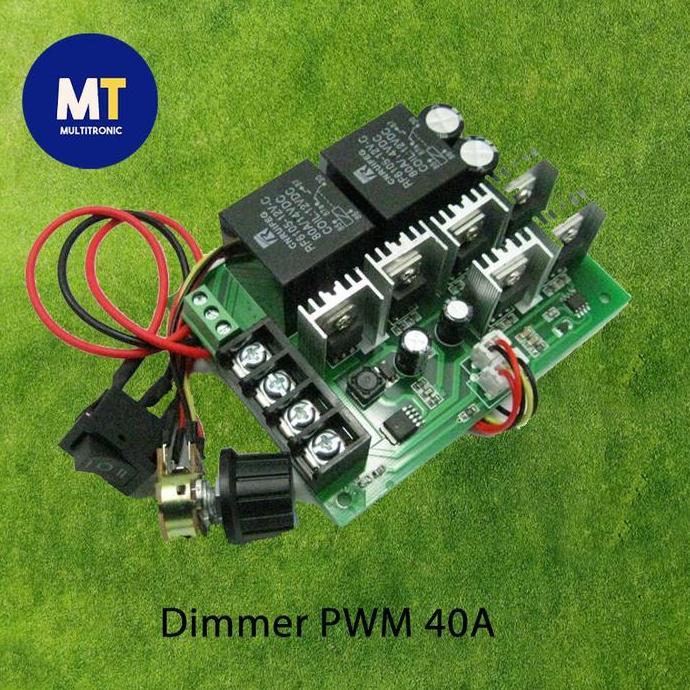 Dimmer Pwm 40A Dc Brush Motor Speed Controller 12V 24V 36V 48V Terbaru 