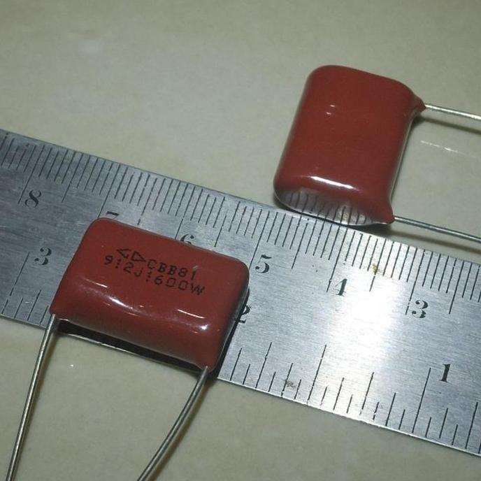 2 BUAH 2PCS 912J1600W MILAR CBB81 912J 1600V 9,1N 912 9200 PIKO FARAD 1K6V 1600 1K6 VOLT 1600VOLT KA