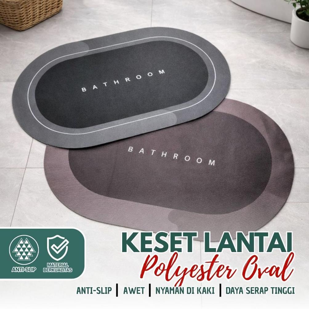 PROMO Keset Diatomite Bundar Keset Kaki Anti Slip Nyerap Air Anti Bakteri Keset Batu Kamar /D3A5