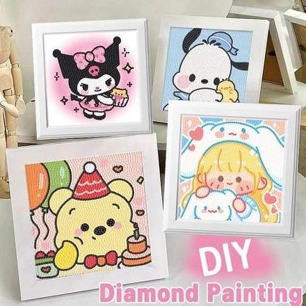 DIY 5D Diamond Painting Canvas Frame Living Room Wall Decor mainan dan hadiah edukasi untuk anak