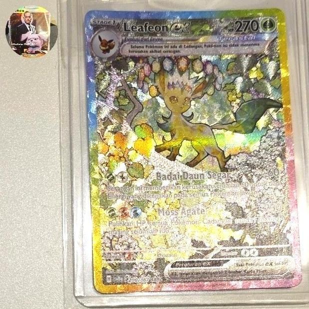 Leafeon Ex Sar sv8a kartu pokemon festival terastal tcg indo