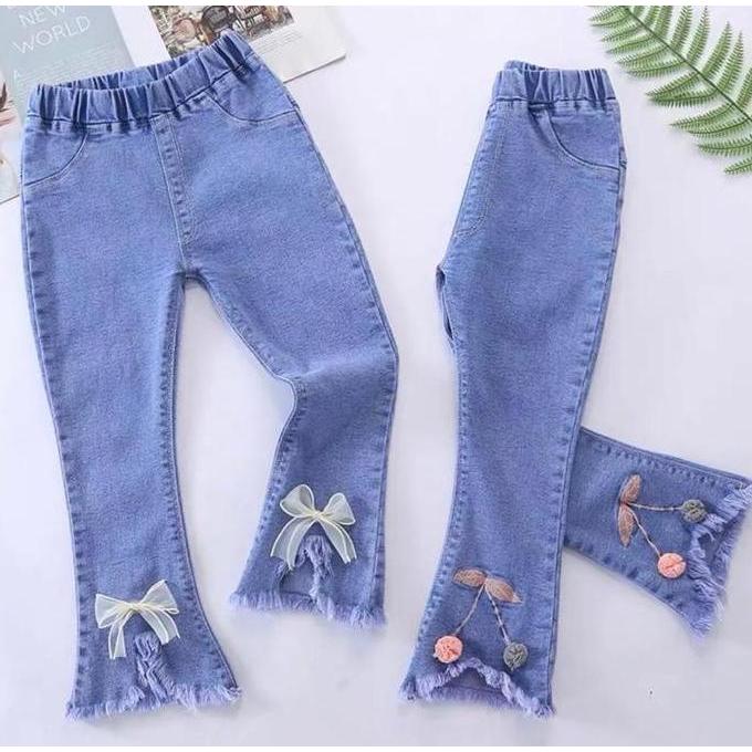 DS22 - JEANS IMPORT ANAK PEREMPUAN 1-10 TAHUN CELANA PANJANG JEANS ANAK CEWEK Bahan Premium Size 16-