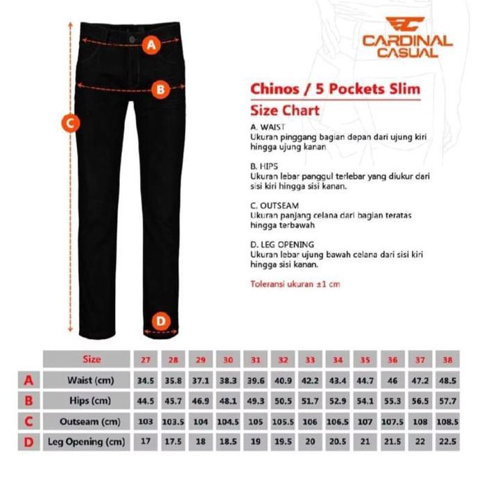 CELANA CHINOS CARDINAL CASUAL SLIMFIT TERBARU WARNA CREAM