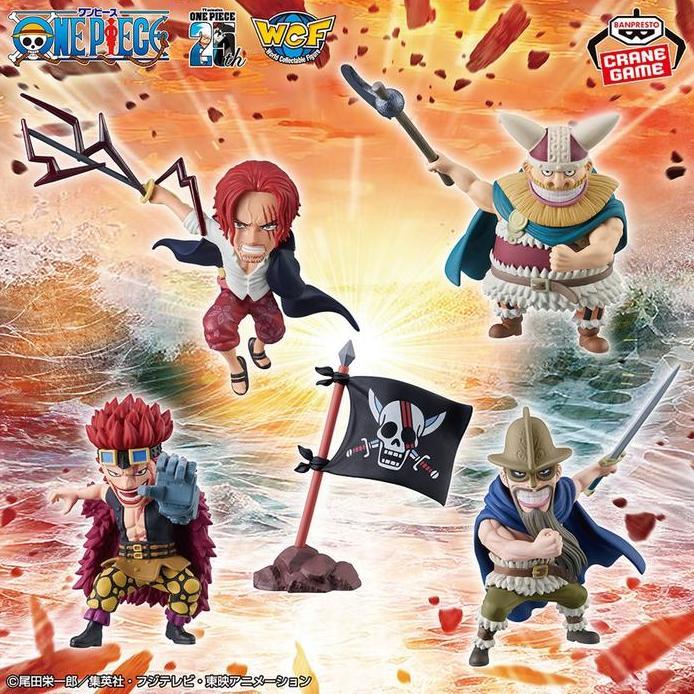 WCF One Piece Elbaf Figure Japver Original (Shanks Kid Brogy Dorry Red Hair Pirates Flag)