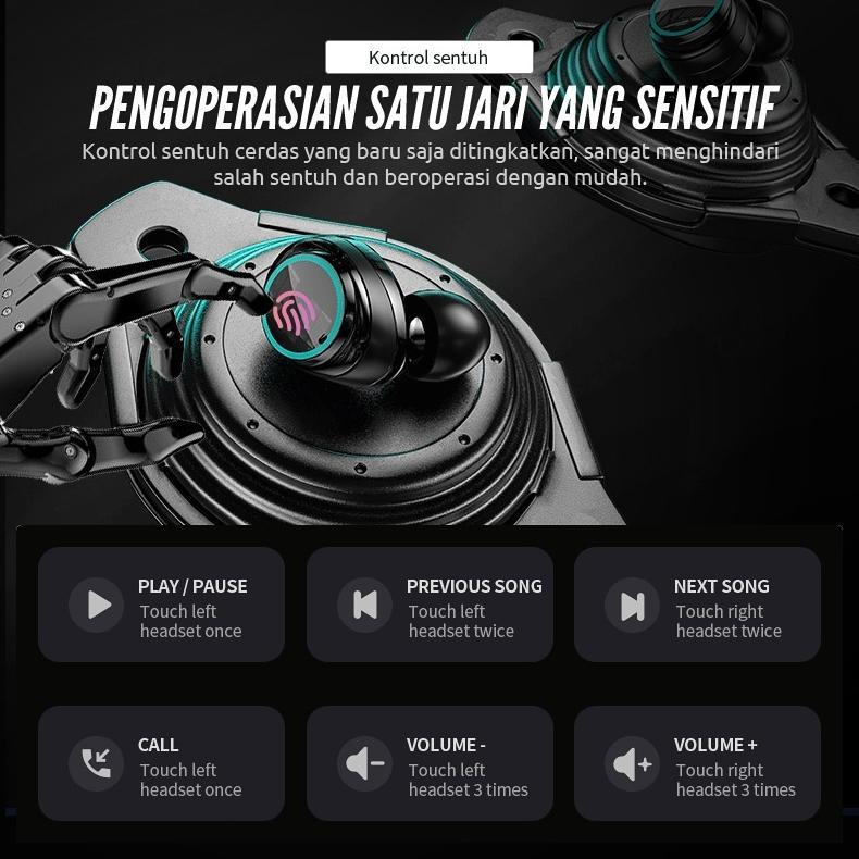 new tws m25 headset bluetooth gaming earphone wireless bass headphone bluetooth 5.3 full bass hetset