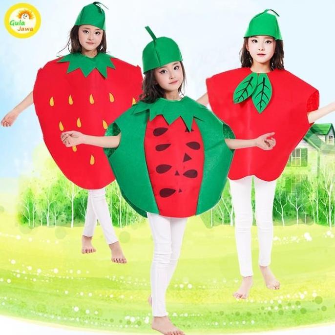 QUANXI Kostum Buah Dan Sayur Anak Untuk Karnaval Cosplay Acara Pesta Sekolah
