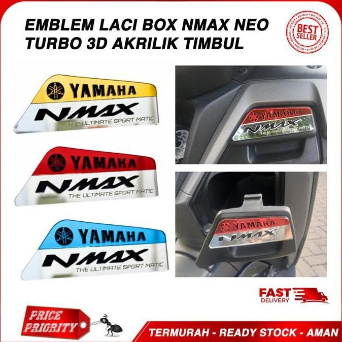 Emblem Laci / Penutup Tutup Laci Box Yamaha NMAX Turbo / Neo Garnish Box Laci Bawah NMAX Akrilik Dou