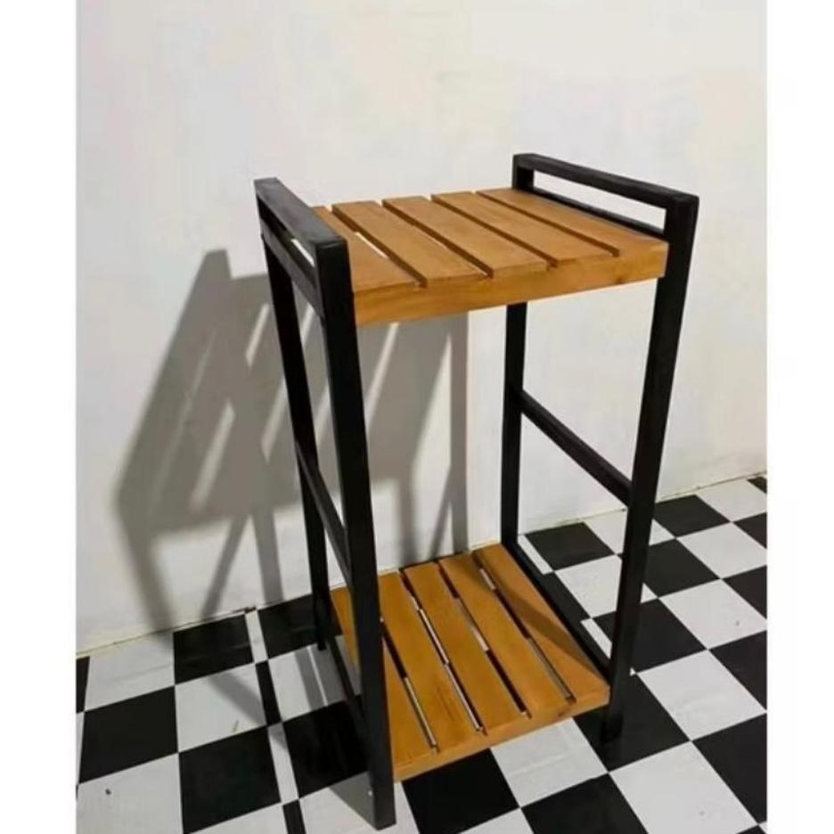 Rak Galon Rak Magic Com(Varian Kombinasi Hitam Dan Plitur)