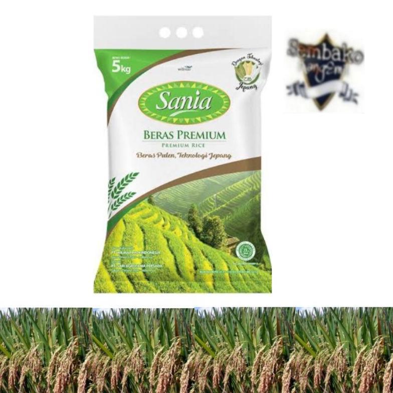 Terlarisstok Beras Premium Sania, 5Kg, 5 Liter Setara 3.7Kg Cek Varian