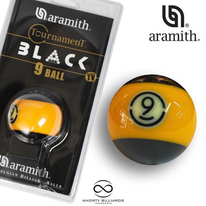 Bola Billiard Aramith / Aramith Tournament Black Number 9 Ball