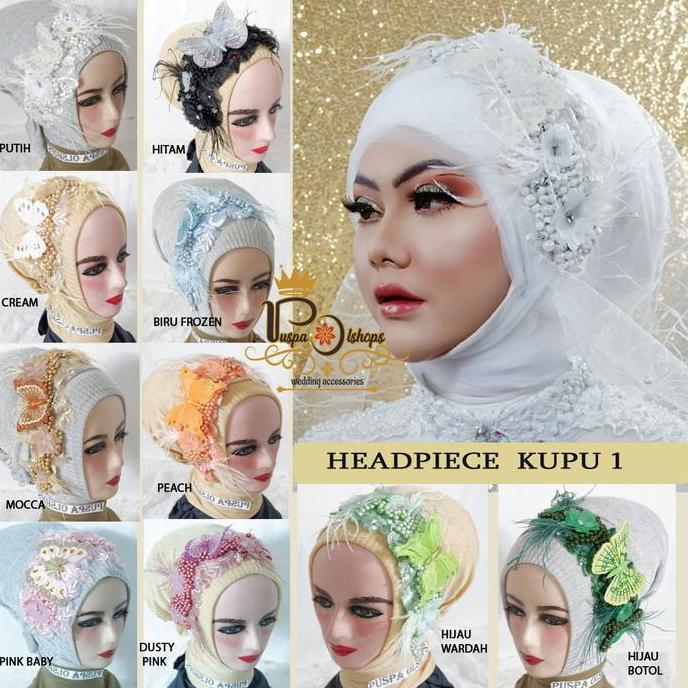 Headpiece Kupu Mutiara Headpiece Hijab Headpiece Pengantin