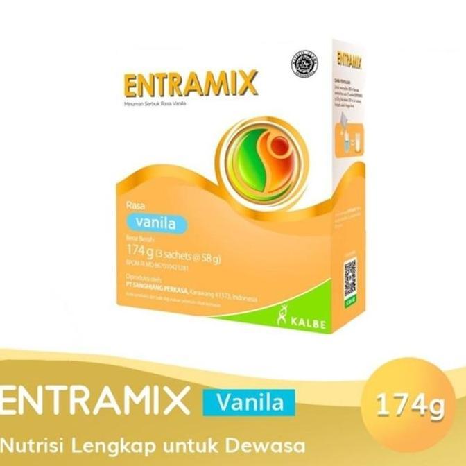 ENTRAMIX PROTEIN SUSU VANILLA / COKELAT. Nutrisi Lengkap Dewasa Lansia