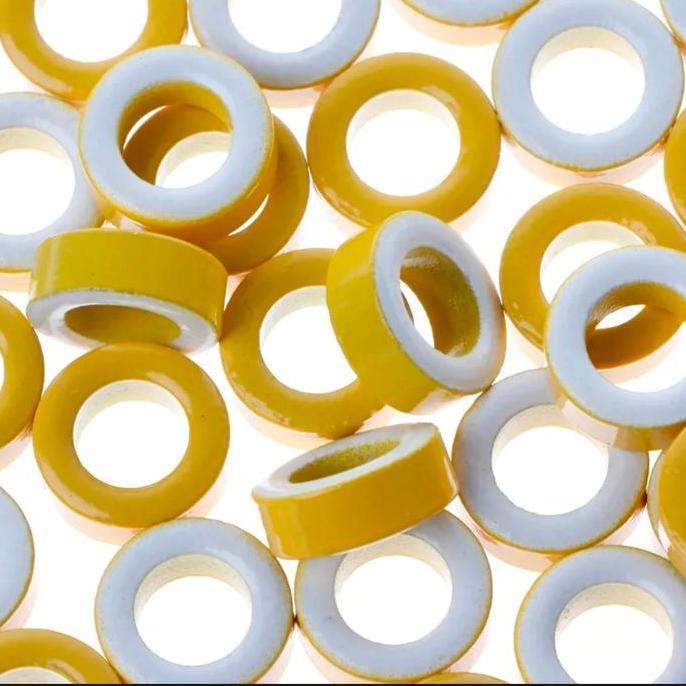 TOROID T50-26 FERIT KUNING PUTIH FERRITE FERITE FEERITE FEERIT HD27