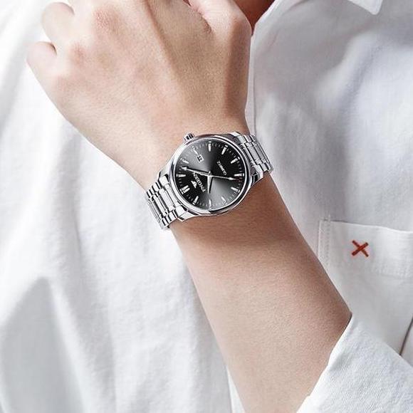 Orologio- Fngeen 2111 Jam Tangan Pria Anti Air Bisnis Fashion Meh Stainless Steel Quartz Terproof Tc