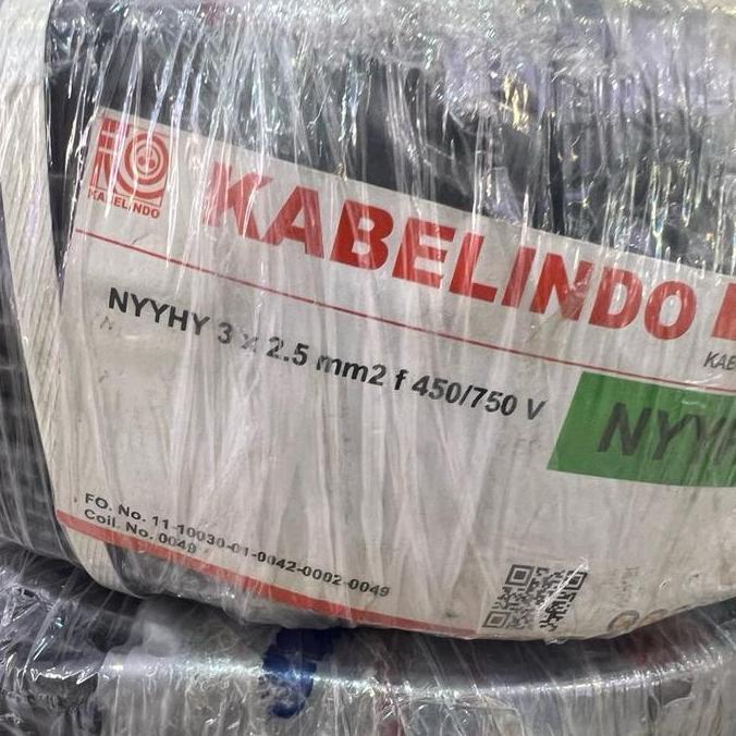 KABELINDO NYYHY 3x2.5 mm Serabut 50m 100m / NYYHY 3x2,5 mm Kabelindo / HY 3x2.5 kabelindo