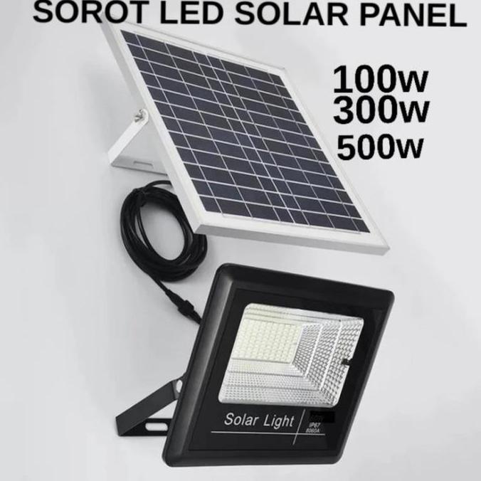 Lampu Sorot Solar Tenaga Surya 300 500 Watt Lampu Panel Surya