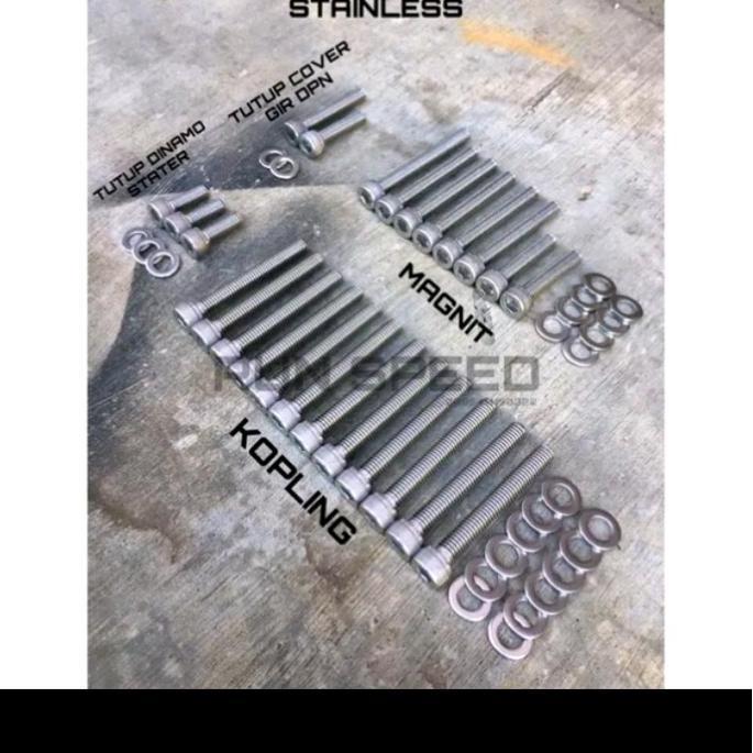 Baut Blok Mesin Kanan Kiri Klx Stainless Asli Baut Kalter Kopling Dan Magnet Klx