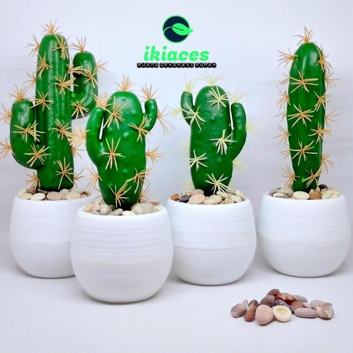 Decorao - Kaktus Sukulen Mini Kaktus Plastik Kaktus Pot Artificial Bunga Plastik