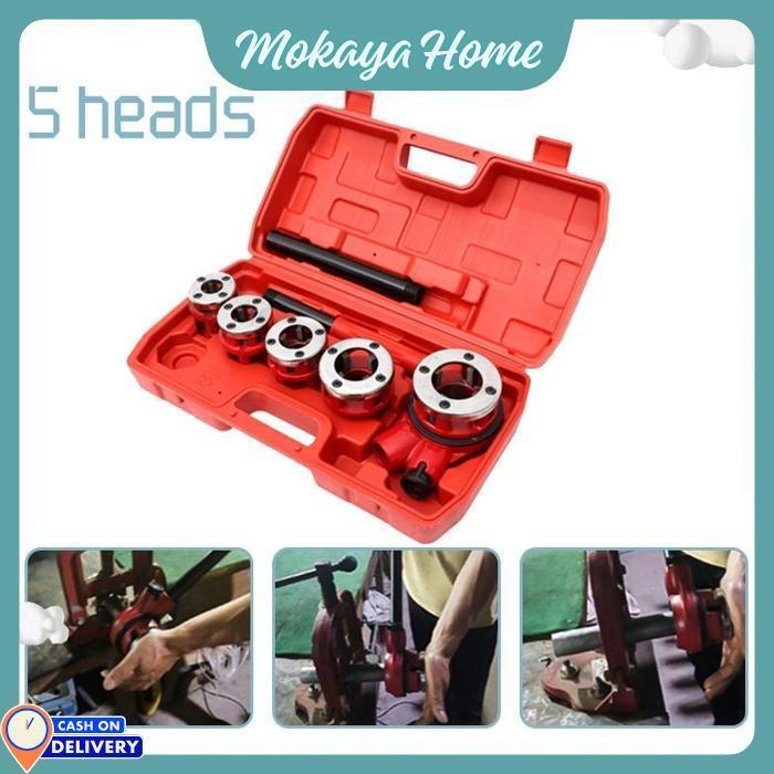 Mokaya Home - Senai Pipa Set Tipe 62 Snei Pipa Alat Drat Pipa 5 Cetakan Pipe Threader Dengan Kotak P