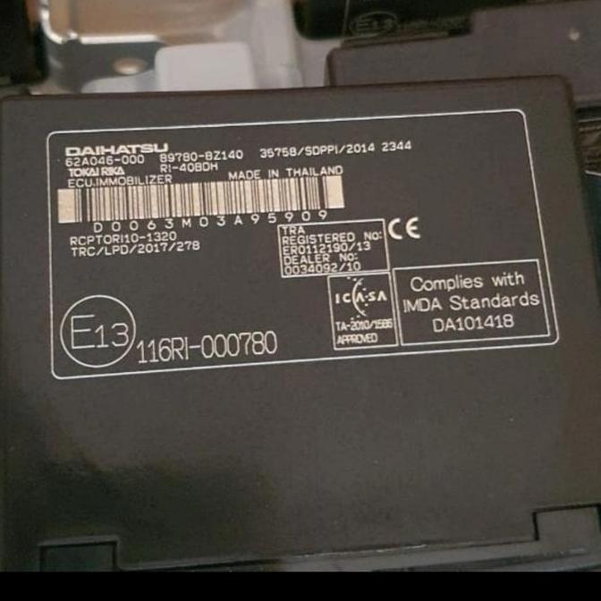 NEW Ecu Smart key toyota avanza 89780-BZ140/89780-BZ141