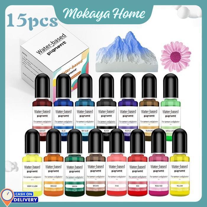 Mokaya Home - Pigmen Resin 15pcs Cat Resin Pasta Resin Solid Pewarna Resin Pewarna Resin Warna Paste