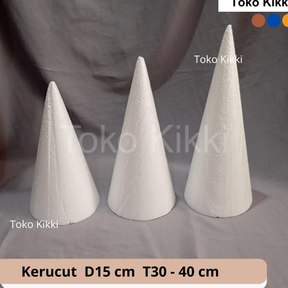 Kerucut D15 T30-40Cm Styrofoam /Gabus /Sterofoam
