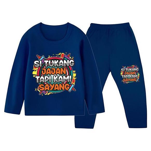 Baju Tidur Anak SI TUKANG JAJAN TAPI KAMI SAYANG Piyama Setelan Panjang Ukuran 1 Sampai 10 Tahun Kat