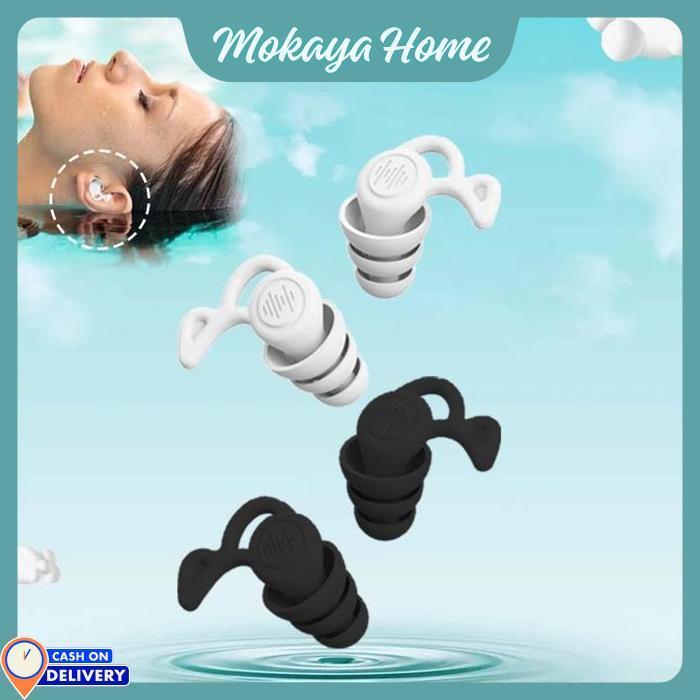 Mokaya Home - Sepasang Ear Plug Peredam Suara Silikon / Peredam Suara Telinga / Penutup Telinga Tidu