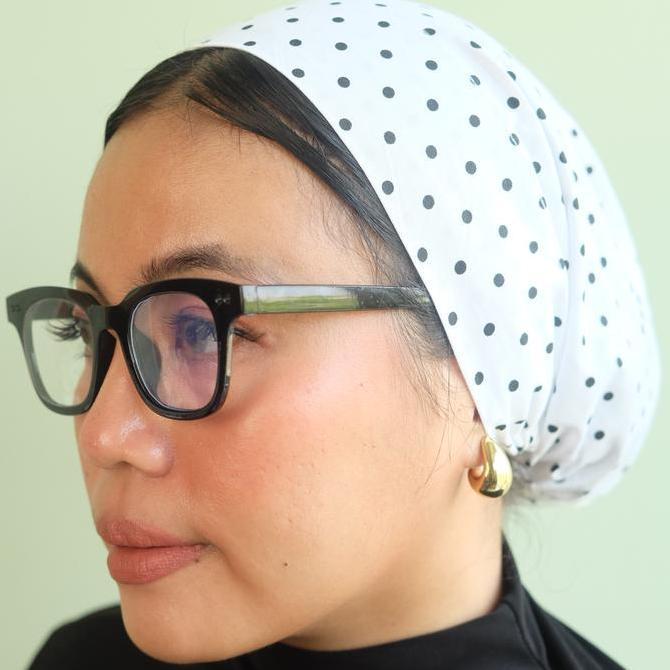 Winonamodest - Sofia Instant Turban Polkadot Series | Ciput Tali Serut | Cotton cap | Aksesoris Hija